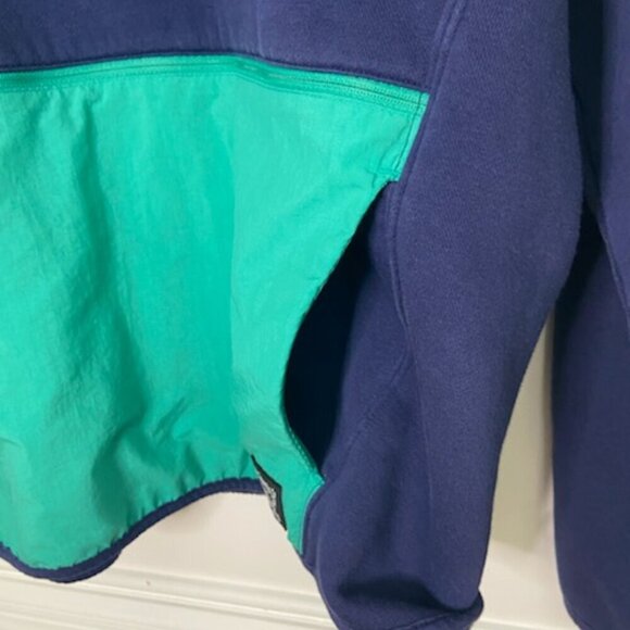 Levi's Hoodie Sweatshirt Men's L Relaxed Navy Blue & Green Pockets - Picture 3 of 6